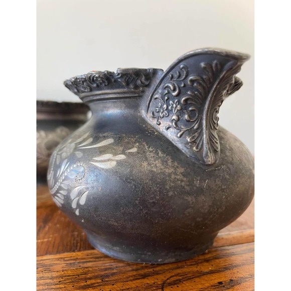 Vintage Van Bergh Silver Plate Co. Rochester NY Sugar bowl And Creamer 468 - Picture 4 of 10